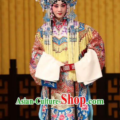 Chinese Beijing Opera Young Female Apparels Costumes and Headdress A Honey Trap Traditional Peking Opera Hua Tan Sun Shangxiang Dress Garment