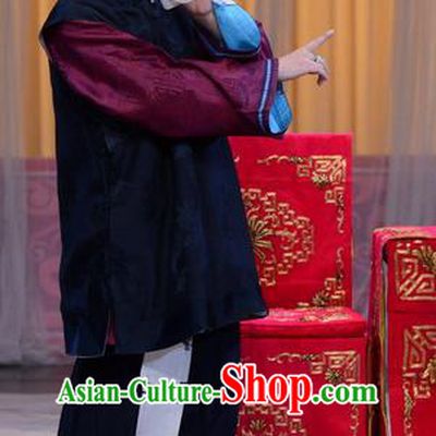 Chinese Beijing Opera Elderly Female Apparels Costumes and Headpieces Xin An Yi Traditional Peking Opera Old Dame Dress Garment