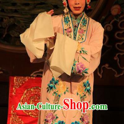Chinese Beijing Opera Distress Maiden Apparels Costumes and Headdress You Sisters in the Red Chamber Traditional Peking Opera Tsing Yi You Erjie Dress Diva Garment