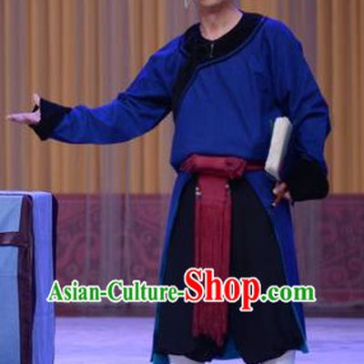 Tears of Wasted Mountain Chinese Peking Opera Figurant Garment Costumes and Headwear Beijing Opera Chou Apparels Soldier Clothing