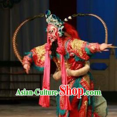 Hongqiao with the Pearl Chinese Peking Opera Wusheng Jia Lan Garment Costumes and Headwear Beijing Opera Martial Male Apparels Armor Clothing