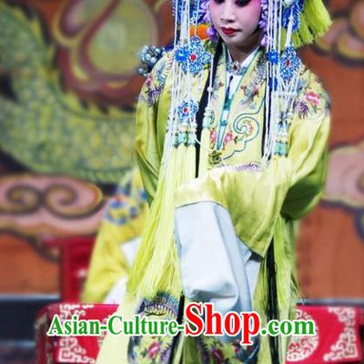Chinese Beijing Opera Imperial Consort Guo Apparels Costumes and Headdress Han Gong Jing Hun Traditional Peking Opera Diva Dress Hua Tan Garment