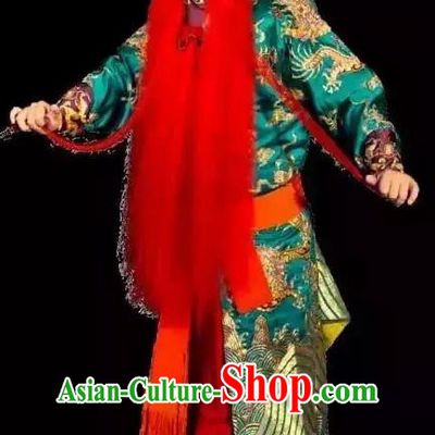 Han Gong Jing Hun Chinese Peking Opera Martial Man Garment Costumes and Headwear Beijing Opera General Ma Wu Apparels Clothing