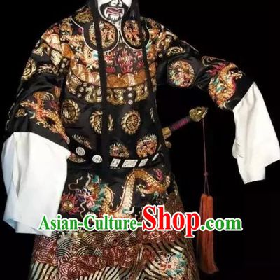 Han Gong Jing Hun Chinese Peking Opera Royal Duke Garment Costumes and Headwear Beijing Opera Elderly Male Yao Gang Apparels Clothing