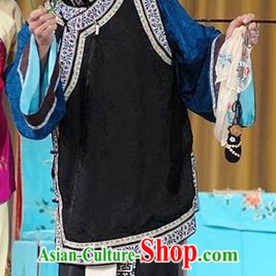 Chinese Beijing Opera Old Woman Apparels Costumes and Headdress Fa Men Temple Traditional Peking Opera Female Matchmaker Dress Pantaloon Garment