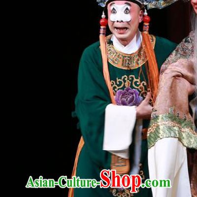 Luo Yang Gong Chinese Peking Opera Eunuch Garment Costumes and Headwear Beijing Opera Apparels Figurant Clothing