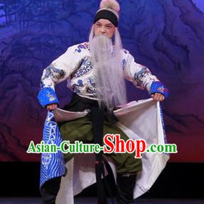 Tun Wu Hen Chinese Peking Opera Laosheng Garment Costumes and Headwear Beijing Opera Martial Male Liu Bei Apparels Clothing