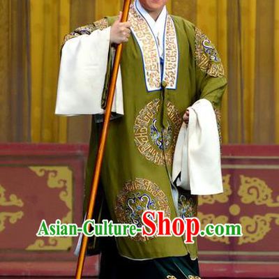 Chinese Beijing Opera Pantaloon Apparels Costumes and Headdress Chi Sang Zhen Traditional Peking Opera Dame Wu Miaozhen Dress Elderly Female Garment