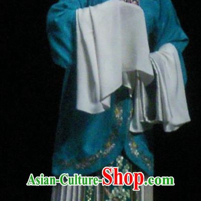 Chinese Beijing Opera Distress Maiden Apparels Costumes and Headdress Qing Si Hen Traditional Peking Opera Hua Tan Dress Young Female Jiao Guiying Garment
