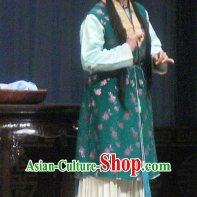 Chinese Beijing Opera Servant Girl Apparels Costumes and Headdress Qing Si Hen Traditional Peking Opera Xiaodan Dress Young Lady Garment