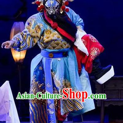 Qing Si Hen Chinese Peking Opera Judge Garment Costumes and Headwear Beijing Opera Laosheng Apparels Zhong Kui Clothing