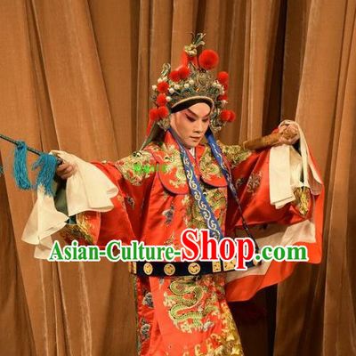 Tun Wu Hen Chinese Peking Opera General Zhao Yun Garment Costumes and Headwear Beijing Opera Martial Male Apparels Official Takefu Clothing