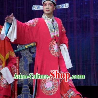 Li Hua Return Tang Chinese Shanxi Opera Bridegroom Xue Dingshan Apparels Costumes and Headpieces Traditional Jin Opera Young Male Garment Xiaosheng Clothing