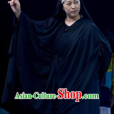 Chinese Hebei Clapper Opera Saintess Garment Costumes and Headdress Sixth Panchen Traditional Bangzi Opera Young Female Dress Apparels