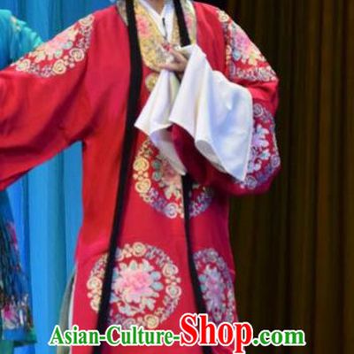 Chinese Jin Opera Actress Wedding Garment Costumes and Headdress Madam White Snake Traditional Shanxi Opera Hua Tan Red Dress Bride Bai Suzhen Apparels