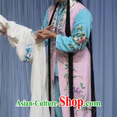Chinese Hebei Clapper Opera Xiaodan Garment Costumes and Headdress The Story of Jade Bracelet Traditional Bangzi Opera Young Lady Dress Maidservant Apparels