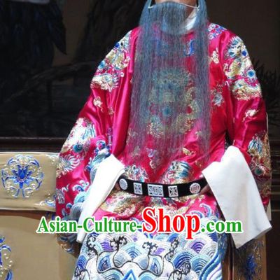 Jin Yunu Chinese Bangzi Opera Governor Lin Run Apparels Costumes and Headpieces Traditional Hebei Clapper Opera Elderly Male Garment Official Clothing