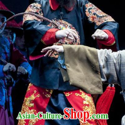 Yu Chenglong Chinese Shanxi Opera General Apparels Costumes and Headpieces Traditional Jin Opera Qing Dynasty Commander Garment Clothing