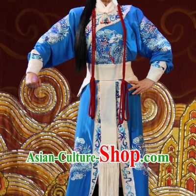 Da Jin Zhi Chinese Shanxi Opera Martial Male Apparels Costumes and Headpieces Traditional Jin Opera Xiaosheng Garment Childe Guo Ai Clothing