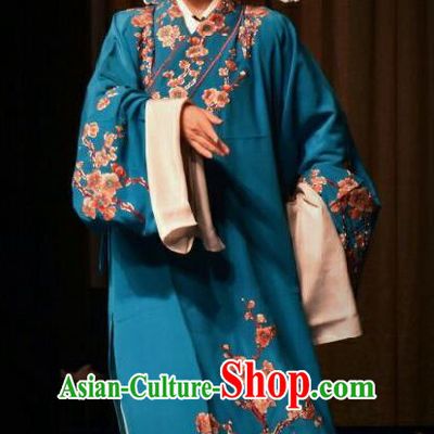 Wo Hu Ling Chinese Shanxi Opera Xiaosheng Apparels Costumes and Headpieces Traditional Jin Opera Niche Garment Scholar Clothing