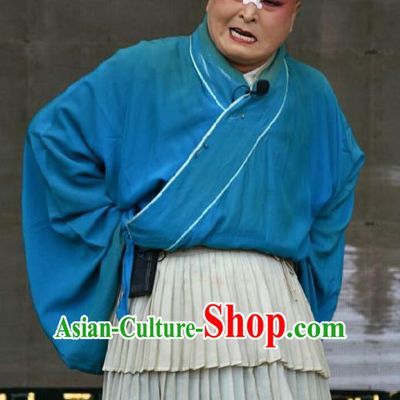 Tu Fu Zhuang Yuan Chinese Shanxi Opera Butcher Hu Shan Apparels Costumes and Headpieces Traditional Jin Opera Clown Garment Meatman Clothing