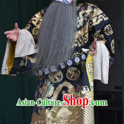 Tu Fu Zhuang Yuan Chinese Shanxi Opera Treacherous Official Yang Lie Apparels Costumes and Headpieces Traditional Jin Opera Jing Role Garment Lord Clothing