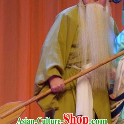 Han Yang Court Chinese Shanxi Opera Fisher Apparels Costumes and Headpieces Traditional Jin Opera Elderly Male Garment Boatman Clothing
