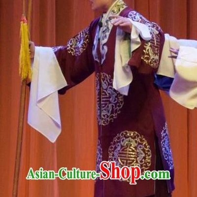 Chinese Jin Opera Laodan Garment Costumes and Headdress Han Yang Court Traditional Shanxi Opera Pantaloon Dress Dame Apparels
