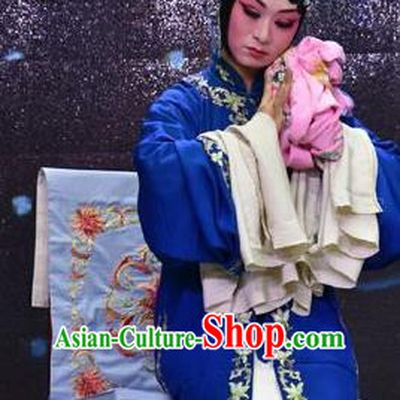 Chinese Jin Opera Imperial Concubine Li Garment Costumes and Headdress Palm Civet for Prince Traditional Shanxi Opera Tsing Yi Dress Distress Maiden Apparels