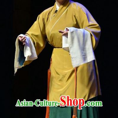 Chinese Jin Opera Laodan Garment Costumes and Headdress Fifteen Strings of Cash Traditional Shanxi Opera Elderly Female Dress Dame Apparels