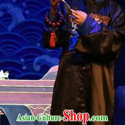 Da Qing Yu Shi Chinese Shanxi Opera Official Apparels Costumes and Headpieces Traditional Jin Opera Clown Garment Qing Dynasty Magistrate Clothing