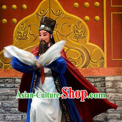 Ba Ersi Yu Shi Chinese Shanxi Opera Elderly Male Apparels Costumes and Headpieces Traditional Jin Opera Minister Garment Censor Yao Tianfu Clothing