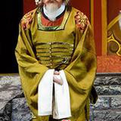 Ba Ersi Yu Shi Chinese Shanxi Opera Elderly Male Ahmed Apparels Costumes and Headpieces Traditional Jin Opera Minister Garment Chancellor Clothing
