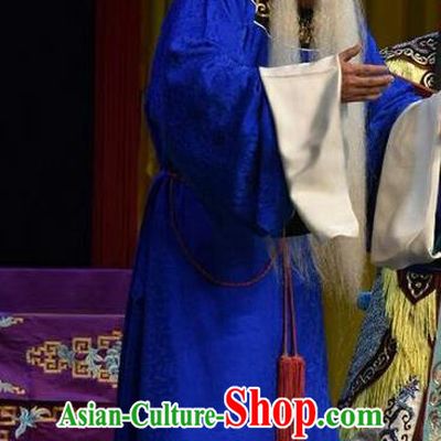 Sacrifice Chinese Shanxi Opera Laosheng Cheng Ying Apparels Costumes and Headpieces Traditional Jin Opera Elderly Male Garment Old Scholar Clothing