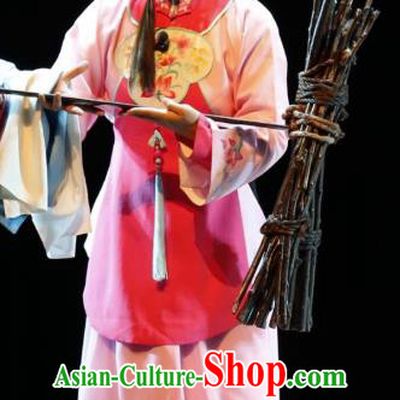 Chinese Jin Opera Young Female Garment Costumes and Headdress Lan Ke Mountain Traditional Shanxi Opera Hua Tan Dress Diva Apparels