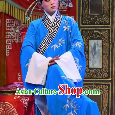 Fu Gui Tu Chinese Shanxi Opera Niche Apparels Costumes and Headpieces Traditional Jin Opera Xiaosheng Garment Scholar Ni Jun Clothing