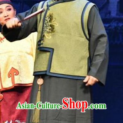 Wang Jia Da Yuan Chinese Shanxi Opera Qing Dynasty Merchant Apparels Costumes and Headpieces Traditional Jin Opera Garment Wang Chongli Clothing
