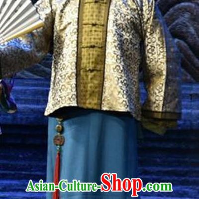 Wang Jia Da Yuan Chinese Shanxi Opera Qing Dynasty Childe Apparels Costumes and Headpieces Traditional Jin Opera Xiaosheng Garment Young Male Clothing