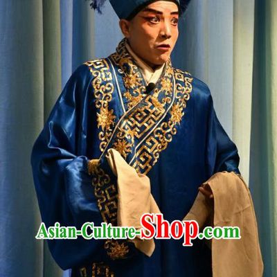 Red Book Sword Chinese Shanxi Opera Servant Apparels Costumes and Headpieces Traditional Jin Opera Du Zhi Garment Clothing