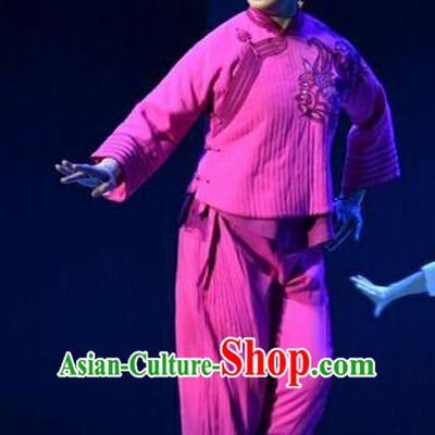 Chinese Jin Opera Country Woman Garment Costumes and Headdress The Red Sorghum Traditional Shanxi Opera Diva Jiu Er Apparels Village Female Dress