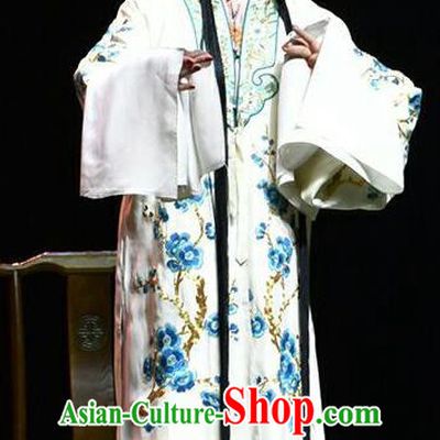Chinese Jin Opera Actress Zhou Yulou Garment Costumes and Headdress Hua Tian Cuo Traditional Shanxi Opera Young Lady Apparels Hua Tan White Dress