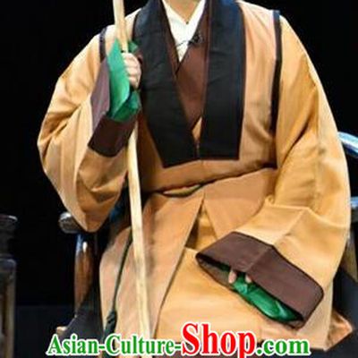 Chinese Jin Opera Dame Garment Costumes and Headdress Fan Jin Zhong Ju Traditional Shanxi Opera Elderly Woman Apparels Laodan Dress