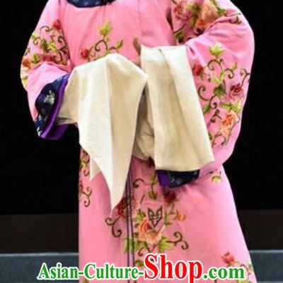 Fan Jin Zhong Ju Chinese Shanxi Opera Rich Man Apparels Costumes and Headpieces Traditional Jin Opera Childe Garment Clown Pink Clothing