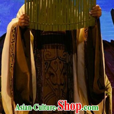 Qing Ming Chinese Shanxi Opera Laosheng Apparels Costumes and Headpieces Traditional Jin Opera Elderly Male Garment Prime Minister Clothing
