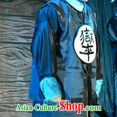 Lian Li Yu Chenglong Chinese Shanxi Opera Turnkey Apparels Costumes and Headpieces Traditional Jin Opera Martial Male Garment Jailer Clothing