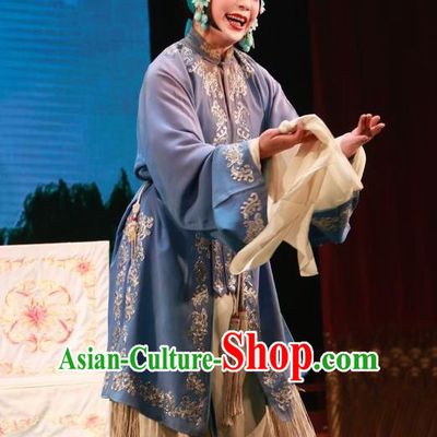 Chinese Jin Opera Young Female Garment Costumes and Headdress Chun Jiang Yue Traditional Shanxi Opera Actress Apparels Diva Liu Mingyue Dress