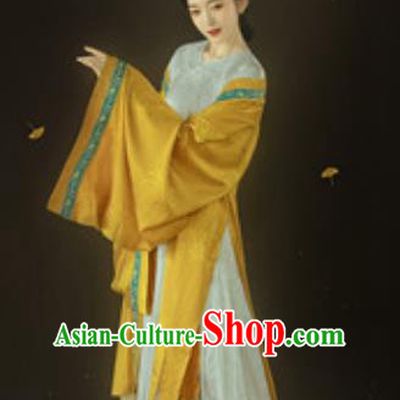 Chinese Ancient Young Female Dress Traditional Hanfu Apparels Song Dynasty Historical Drama Noble Mistress Replica Costumes and Headpieces for Women