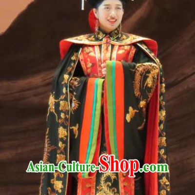 Chinese Henan Opera Imperial Consort Jia Yuanchun Garment Costumes and Headdress Huang Ye Hong Lou Traditional Qu Opera Hua Tan Apparels Court Woman Dress
