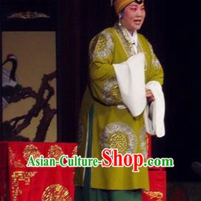 Chinese Henan Opera Pantaloon Garment Costumes and Headdress The Romance of Hairpin Traditional Qu Opera Dame Qian Apparels Laodan Dress