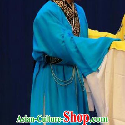 Forced Marriage Chinese Lu Opera Scholar Apparels Costumes and Headpieces Traditional Shandong Opera Xiaosheng Garment Niche Lan Zhongyu Clothing